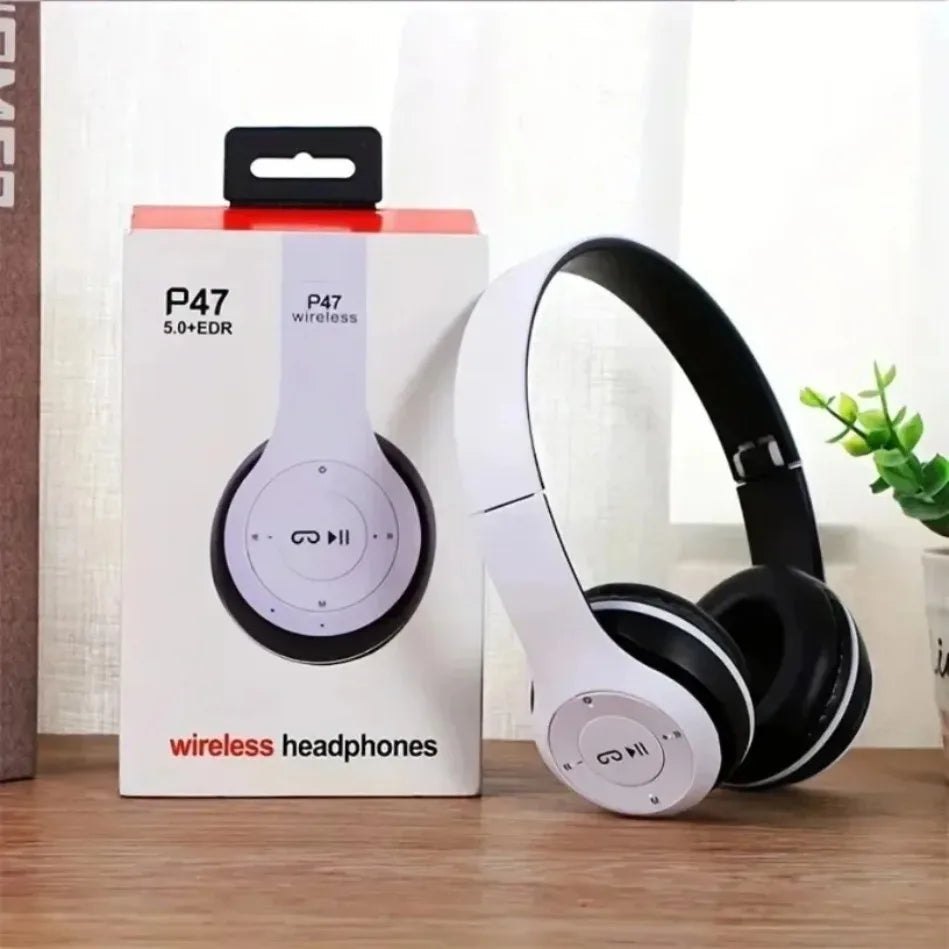 Auriculares inalámbricos plegables Bluetooth 5.0 supraaurales para juegos