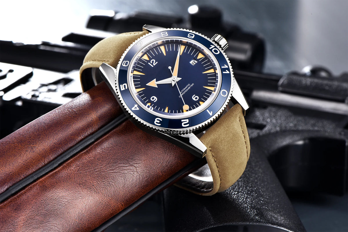 Customized Logo 41MM Men's Watch Luxury Business NH35 Movement Mechanical Watch Sapphire Glass Calendar Diver Wristwatch Model