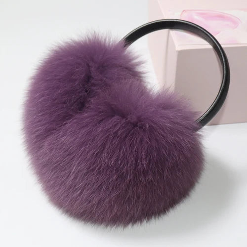 Real Fox Raccoon Fur Hang Ear Cover Warm Winter Earmuffs Headwear Ear Muffs Earmuffs Cold Ear Warmer Ear Protection Headband