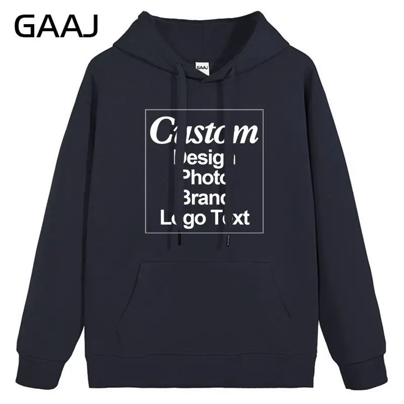 High Quality Custom Hoodie Cotton Sweatshirt Print Embroidery Brand Logo Text Photo Design Men Women Famliy Team Clothing 300g