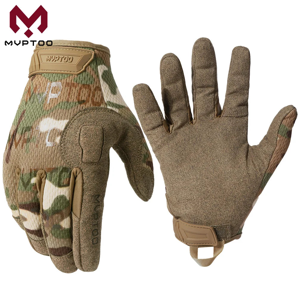 Tactical Full Finger Gloves Touch Screen Breathable Paintball Airsoft Shooting Hiking Combat Sport Hunting Bicycle Work Gear Men