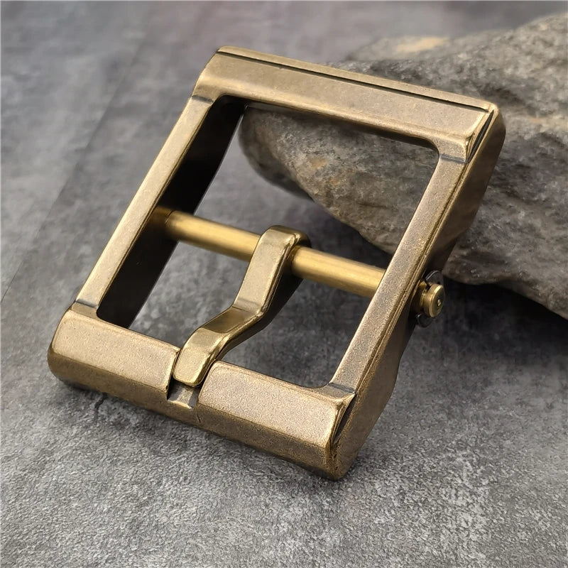 Heavy Solid Brass Men's Belt Buckle 40mm Vintage Style