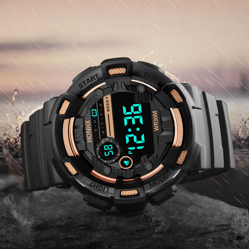 Reloj digital para niños, resistente al agua, reloj electrónico multifuncional con luz para niños, reloj deportivo de pulsera para niños