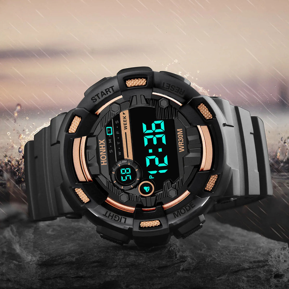 Reloj digital para niños, resistente al agua, reloj electrónico multifuncional con luz para niños, reloj deportivo de pulsera para niños