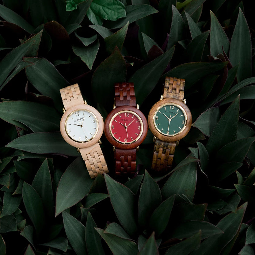 Damski zegarek drewniany BOBO BIRD modny luksusowy zegarek naręczny z japońskim mechanizmem kwarcowym prezent na rocznicę w pudełku personalizowany dropshipping