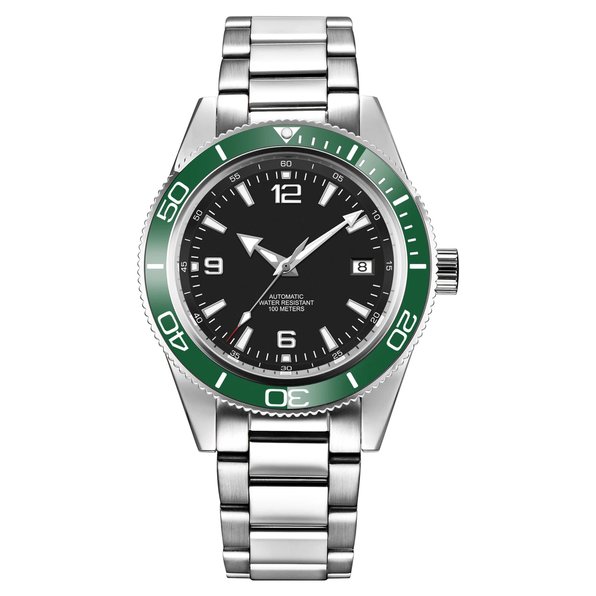 Gustom Logo Automatic Mechanical Men Watch 41mm NH35 Movement Sapphire Steel Strap Watch Waterproof Luminous 90 Ring Corgeut
