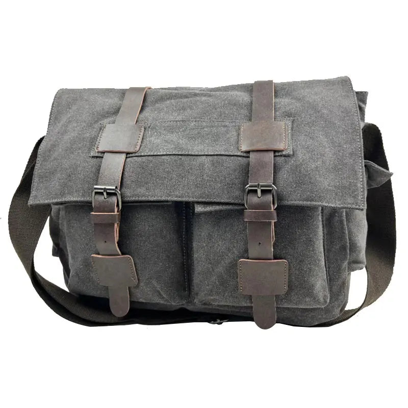 Męska torba listonoszka Scione, torba na ramię, płócienna torba typu crossbody, retro, codzienna, do biura, podróżna, w stylu vintage