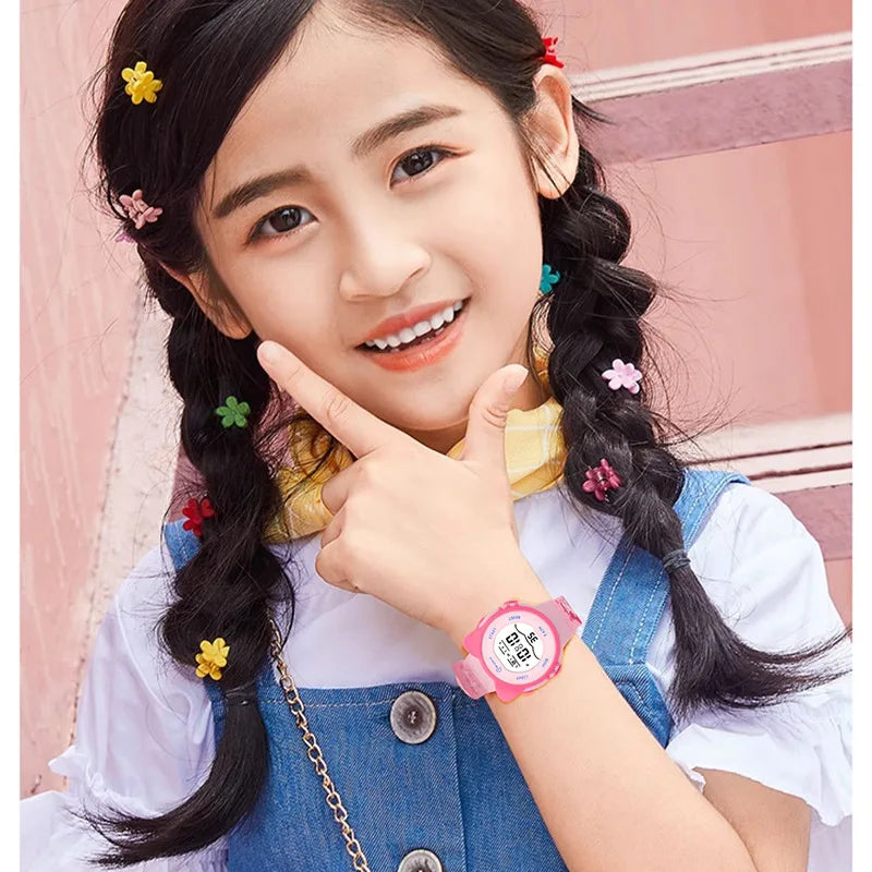 Children Watch Girls Cute Cartoon Electronic Watches Waterproof Alarm Clock Multi Functional Boys Student Wristwatch