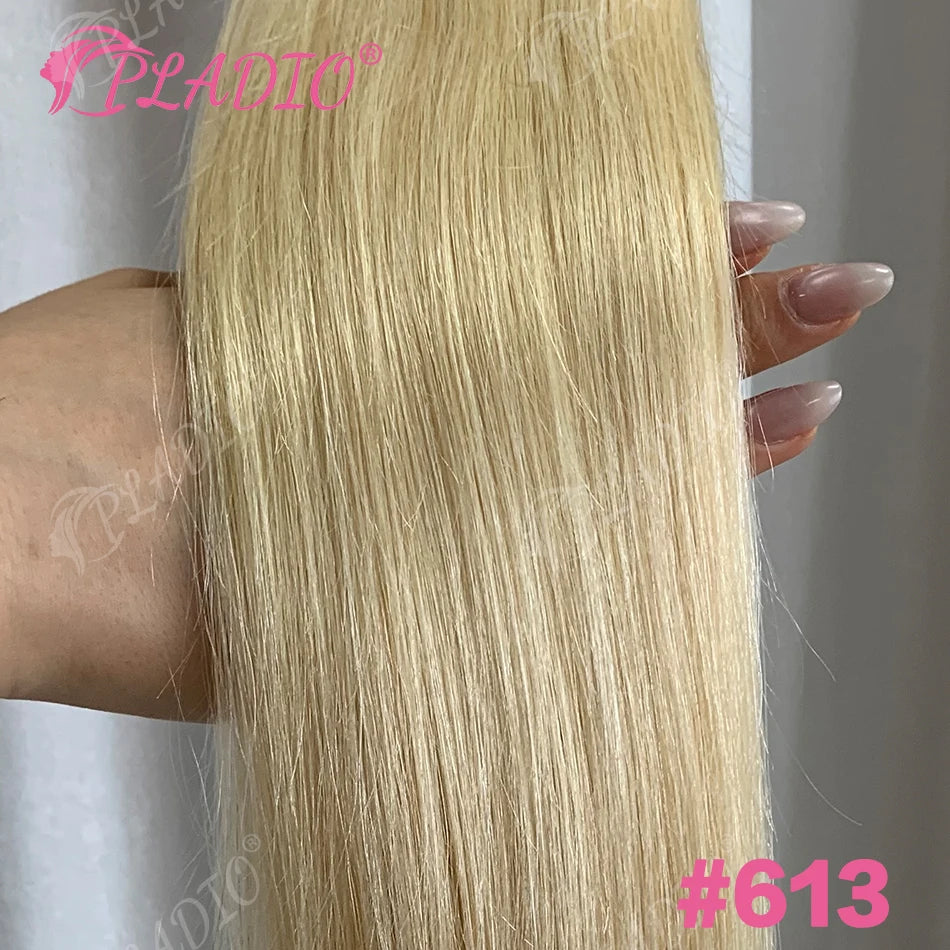 PLADIO Straight I Tip Hair Extensions Human Natural Hair Extensions Keratin Capsule Original Human Hair 12-26 Inch 50pcs 100pcs