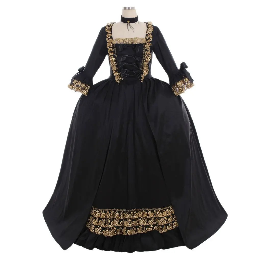 Marie Antoinette Rococo Gothic Baroque Polyester Dress for Women