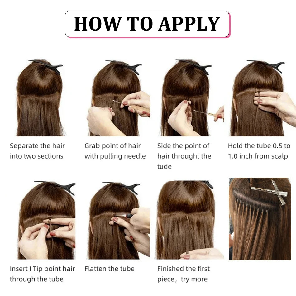 PLADIO Straight I Tip Hair Extensions Human Natural Hair Extensions Keratin Capsule Original Human Hair 12-26 Inch 50pcs 100pcs