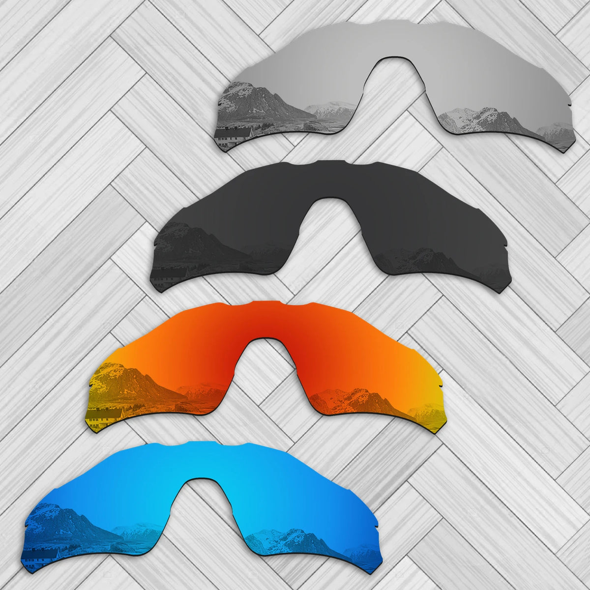 E.O.S. 20+ Optionen Ersatzgläser für Oakley Radar EV Path AF (Asian Fit) OO9275 Sonnenbrille