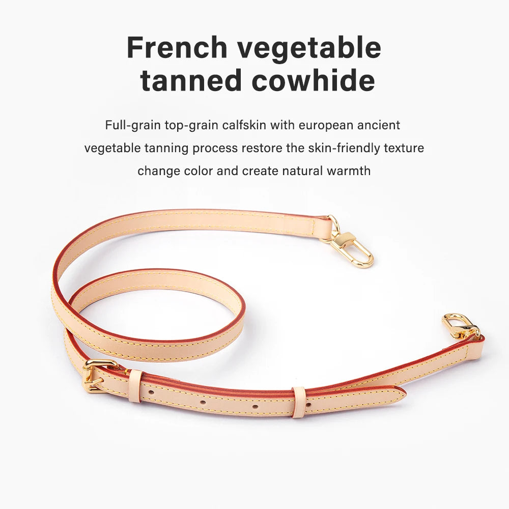 CRAZYSMITH Bag Strap for LV Speedy Shoulder Straps Genuine Leather Long Replacement Adjustable Crossbody Belts Bag Accessories