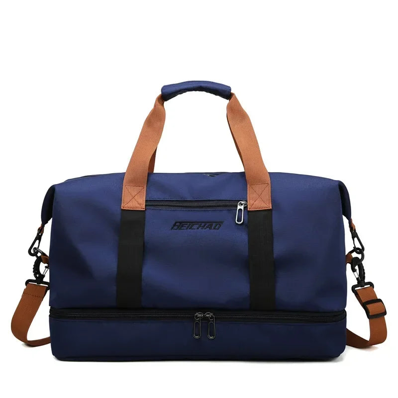 Bolso de viaje y gimnasio de gran capacidad en tela Oxford con correa para el hombro