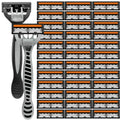 3-Layer Razor Head Manual Shaver, Blade Razor Safety Shaving Beard Moustache Manual Shaver Set