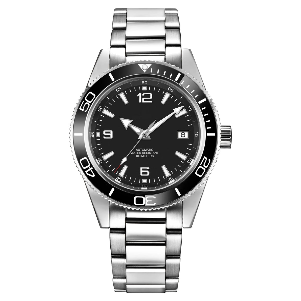 Gustom Logo Automatic Mechanical Men Watch 41mm NH35 Movement Sapphire Steel Strap Watch Waterproof Luminous 90 Ring Corgeut