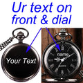 Customize Your LOGO Name Text 47MM Quartz Personalize Pocket Watch Vintage Bestman Groomsmen Wedding Gift Anniversary Presents
