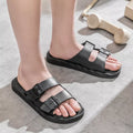 Men Slippers New Casual Stripes Sandals Summer Fashion Men Classic Flip Flops Hot Soft Beach Shoes Male Outddor Shoes Size 37-49