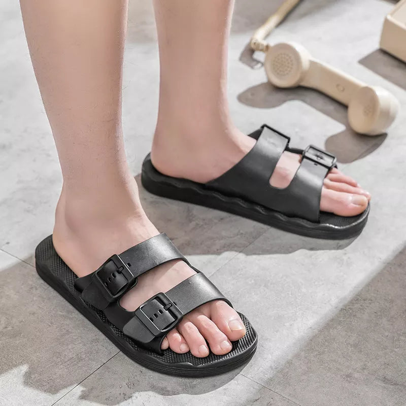 Men Slippers New Casual Stripes Sandals Summer Fashion Men Classic Flip Flops Hot Soft Beach Shoes Male Outddor Shoes Size 37-49