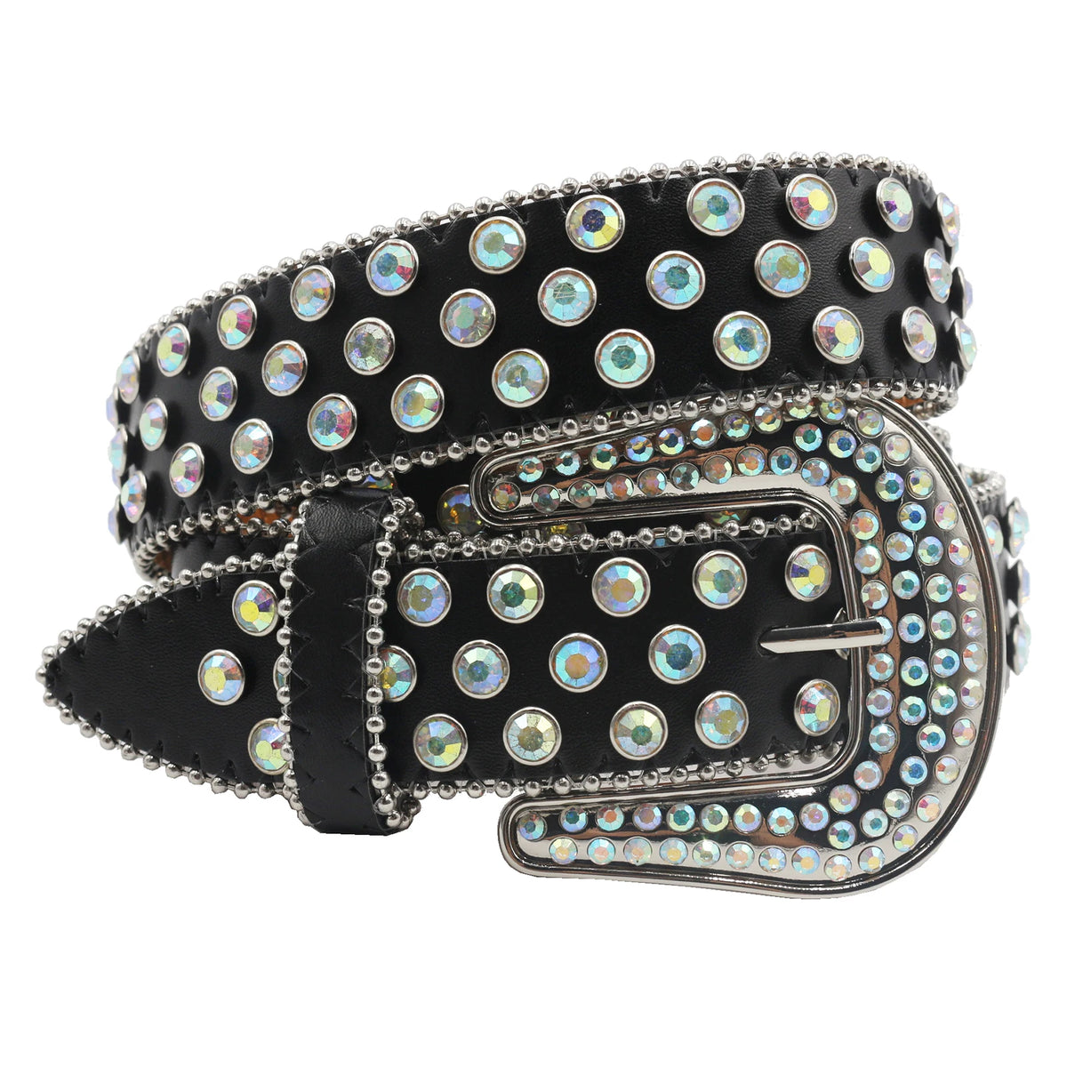 Cinturón de lujo con diamantes de imitación, hebilla de aguja, decorado con cristales, cinturón de strass para mujer, ideal para vaqueros
