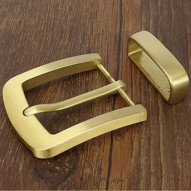 Deepeel Hebilla de cinturón de 40 mm de latón puro para hombre, hebilla de espiga de dragón vintage de cobre para accesorios de artesanía de cuero de 36-38 mm