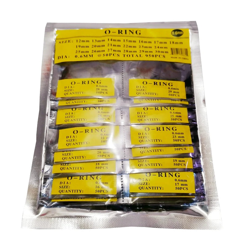 Junta tórica de goma de 0,5 mm, 0,6 mm, 0,7 mm, 0,8 mm, 0,9 mm, repuesto de sello de estanqueidad para tapa trasera de reloj
