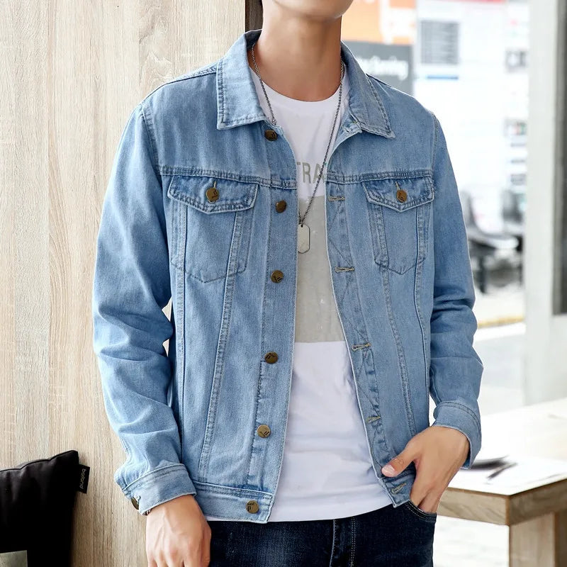 New Spring Autumn Men's Denim Jackets Casual