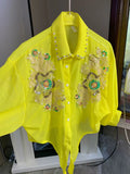 Sparkle Sequines Embroidery Blouses Shirts for Women Cardigans Spring Summer Sunscreen Top Korean Popular Clothes