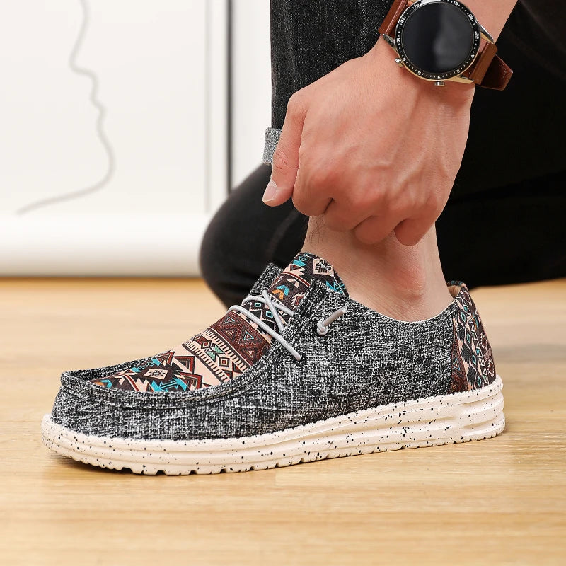 Zapatos casuales de lona cómodos para hombre, mocasines, calzado de verano, estilo urbano popular, tallas grandes hasta la 48