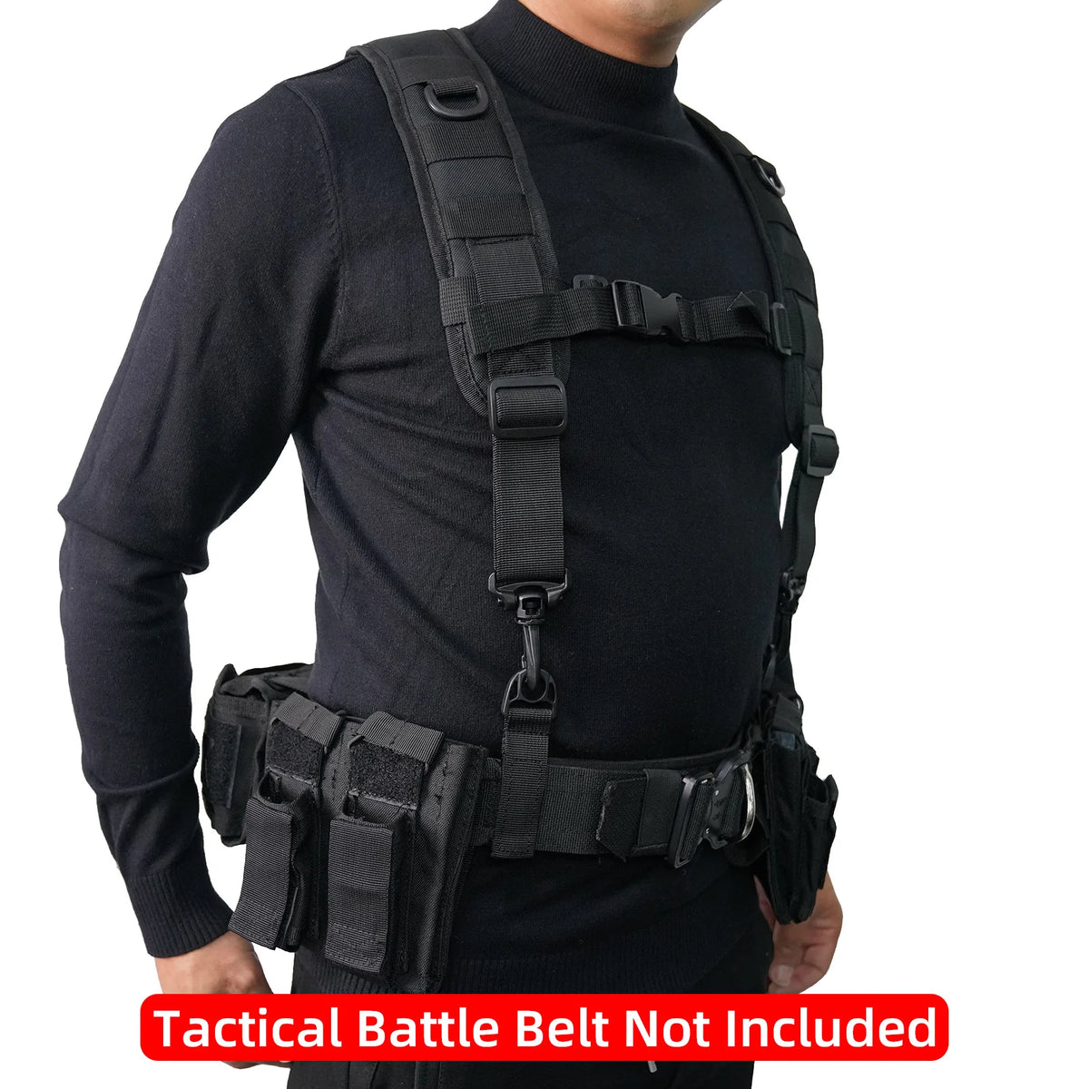 MELOTOUGH Tactical Outdoor H-Harness Duty Belt Suspenders (Battle Belt Not Included) Adjust Suspender подтяжки тактические