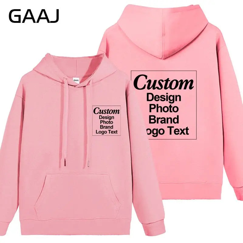 High Quality Custom Hoodie Cotton Sweatshirt Print Embroidery Brand Logo Text Photo Design Men Women Famliy Team Clothing 300g
