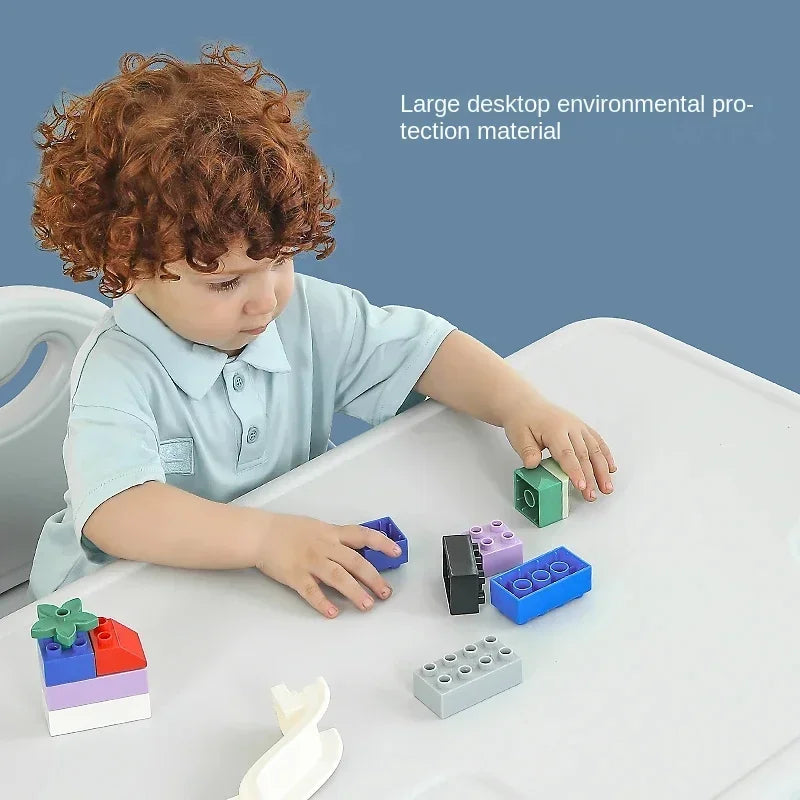 Conjunto de mesa y silla de aprendizaje para niños, escritorio pequeño de jardín de infancia, mesa de escritura para bebés, escritorio de plástico para jugar y estudiar