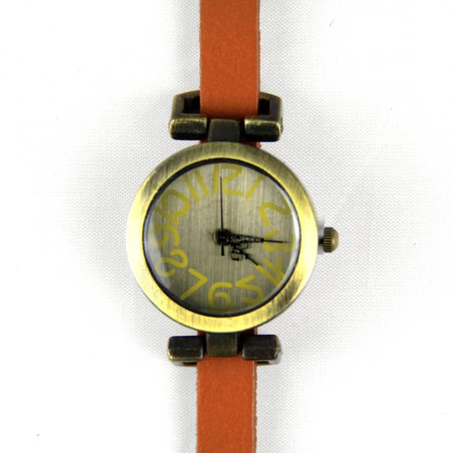 Shsby Diy Personality Ancient Bronze Watch Header Black Numerals Circle Watch Table-Core Watchband Watch Accessories