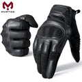 Tactical Full Finger Gloves PU Leather Airsoft Combat Paintball Hunting Work Bicycle Touch Screen Anti-Skid Protective Gear Men