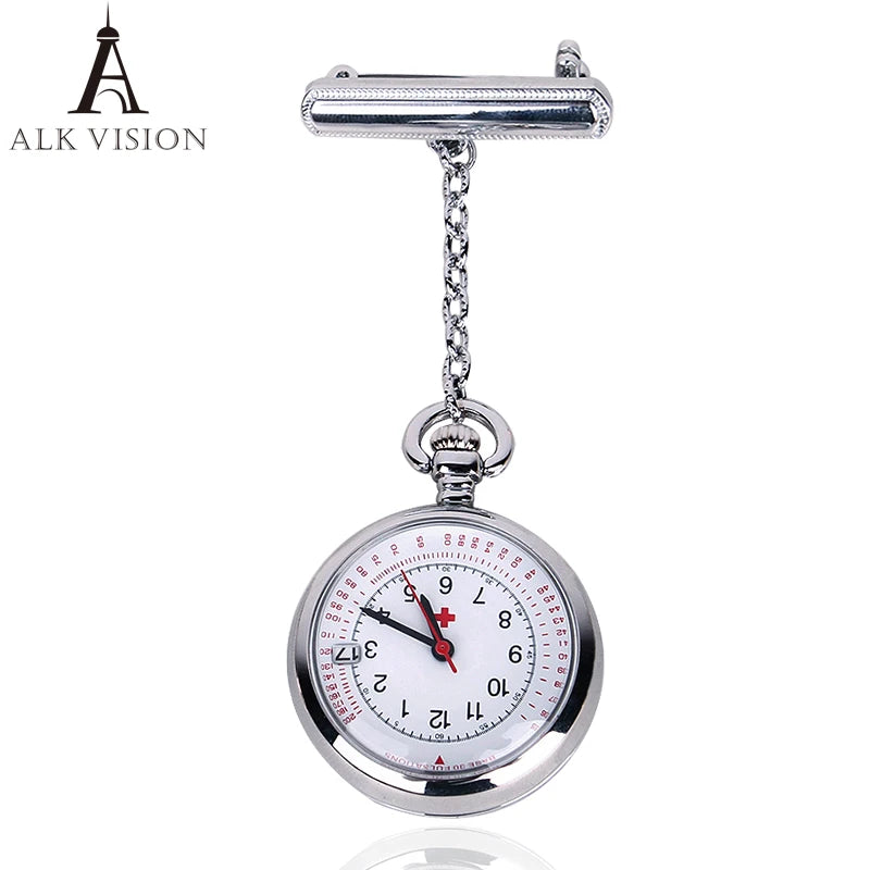 ALK Vision Nurse Fob Watch - Luxury IP Plated Golden Chain With Floral Pattern