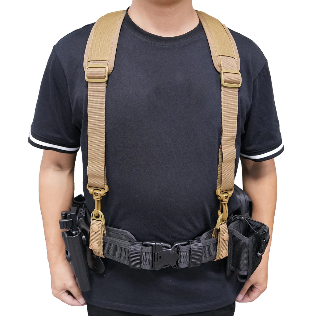 MeloTough Tactical Suspenders 1.5 Inch Polyester Duty Belt Support