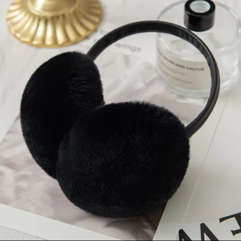 Natural 100% Rex Rabbit Fur Earmuffs Fashion Women Warm Russia Winter Real Fur Earmuffs Children Ear Cover Fur Earlap Girl