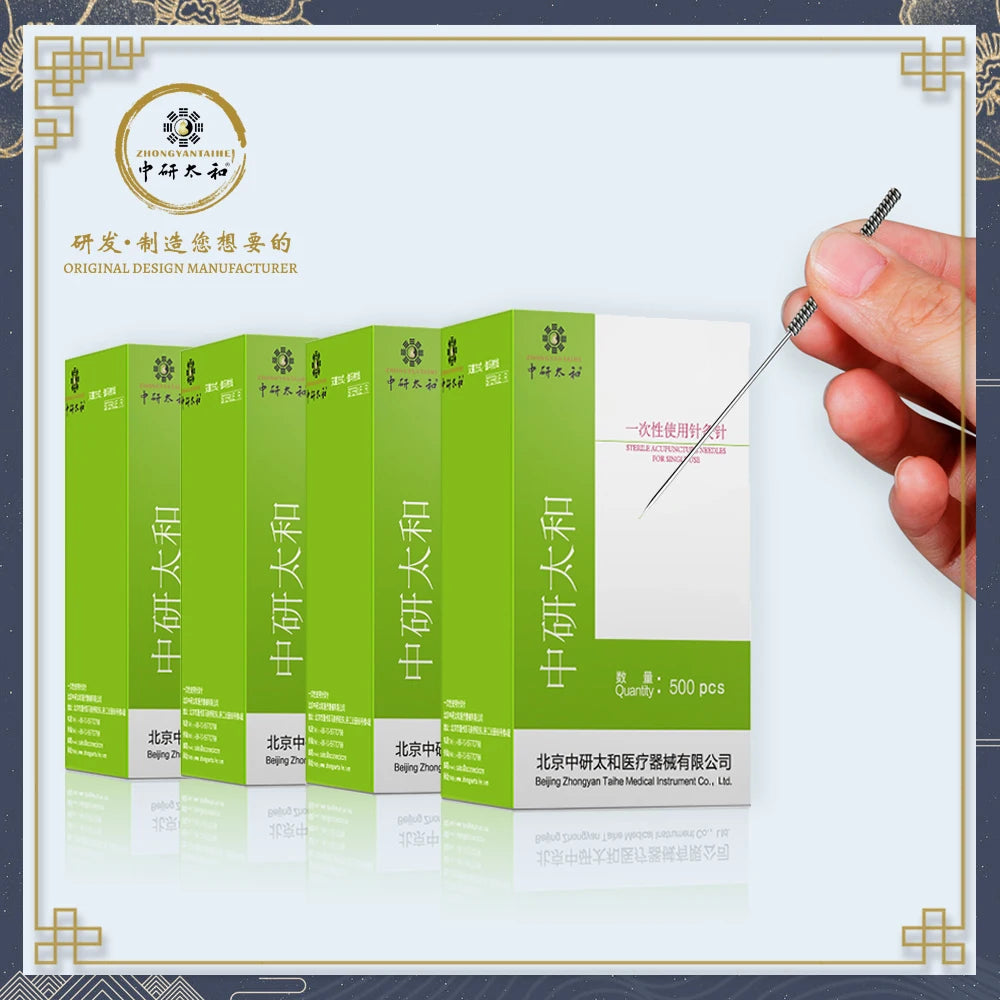 ZHONGYAN TAIHE 2000 Pcs Acupuncture Needle With Tube 4 Boxes 500Pcs/Box Disposable Sterile Sharp Needle Beauty Massage Needles