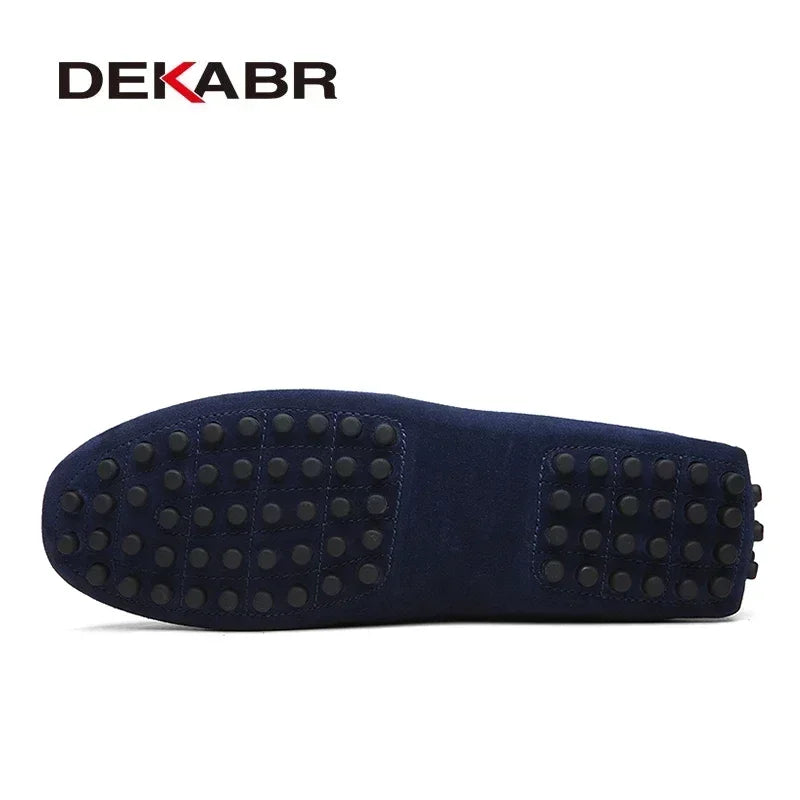 DEKABR Size 49 Men Casual Shoes Fashion Men Shoes Genuine Leather Men Loafers Moccasins Slip on Men's Flats Male Driving Shoes