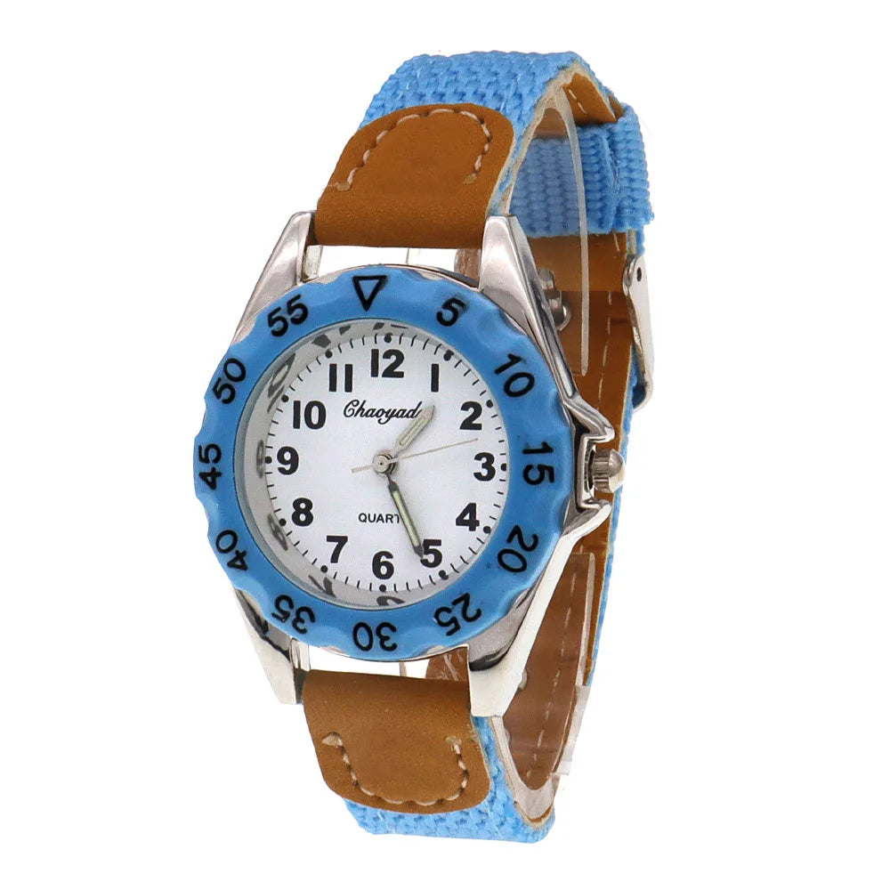 Reloj de alta calidad para niños, regalo para niños y niñas, reloj de pulsera de cuarzo para estudiantes que aprenden a decir la hora, reloj verde, regalos, dropshipping