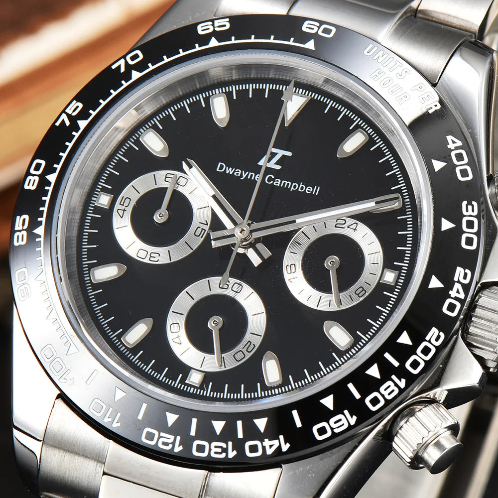 Agujas VK63 de alta calidad, manecillas de carreras para reloj VK63, manecillas de reloj con luminiscencia verde C3, piezas de relojes para hombre con movimiento de cuarzo VK63