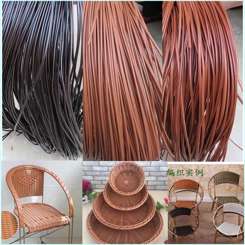 Round Furniture Pe Rattan Plastic Imitation Synthetic Rattan Weaving Raw Material for Outdoor Table Chair Basket Component
