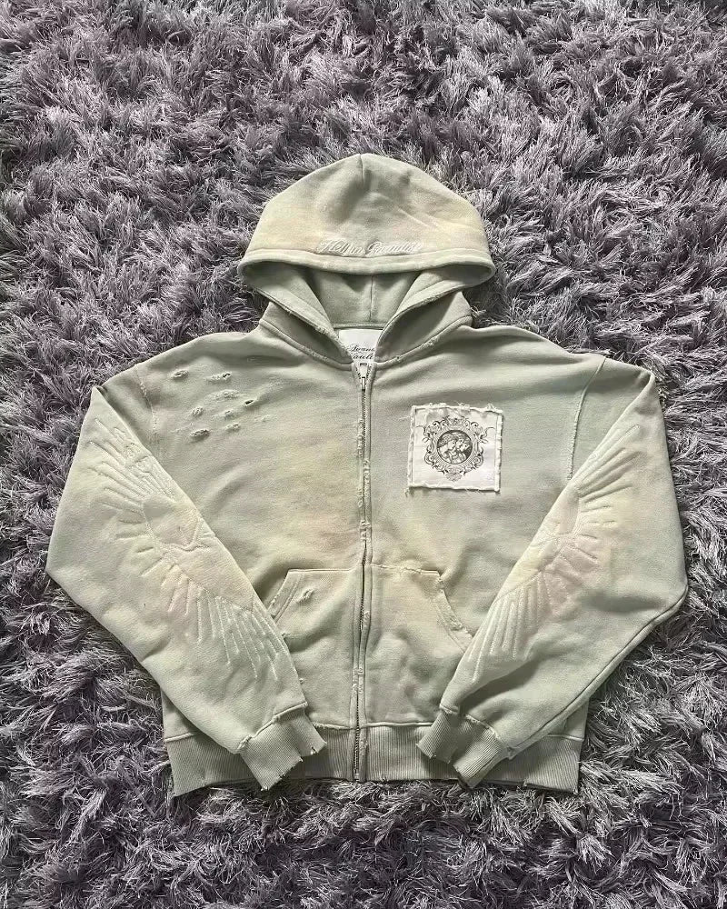 Koreańska moda, prosty szary dwustronny damski rozpinany hoodie oversize Y2K, nowość, Harajuku, gotyk, casual, bluza dla par typu joker