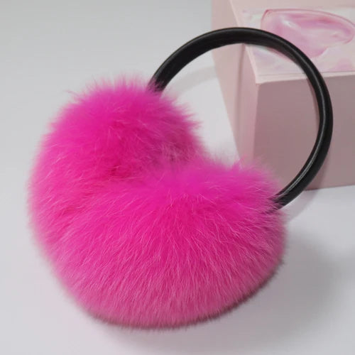 Real Fox Raccoon Fur Hang Ear Cover Warm Winter Earmuffs Headwear Ear Muffs Earmuffs Cold Ear Warmer Ear Protection Headband