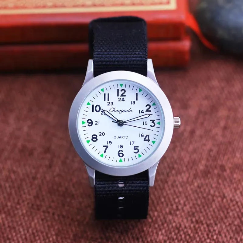 Relojes de marca famosa Chaoyada 2026 de alta calidad, a la moda,  para niños, niñas, estudiantes, hombres, de lona, transpirables y resistentes al sudor, 24 horas.