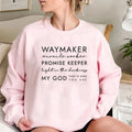 Christian Sweatshirt Waymaker Clothes Religious Gifts Women Crewneck Sweatshirts Faith Hoodie Bible Verse Pullover Christian Top
