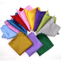 Mixed 26pcs/ Lot Luxury Men's Handkerchief Solid Color Hankies Hanky Business Pocket Square Chest Towel