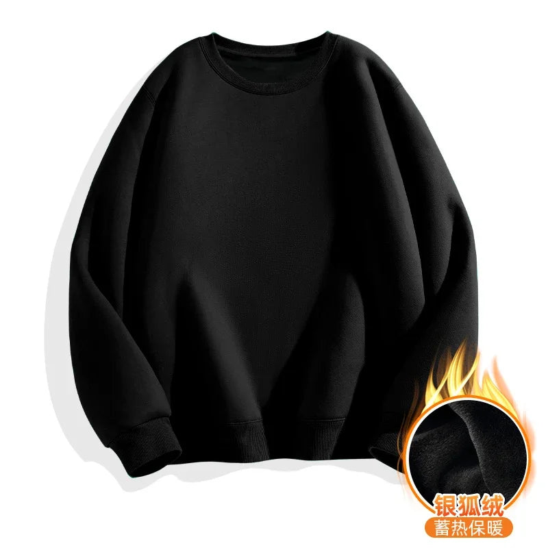 LEGIBLE Autumn Winter Woman's Hoodies Oversize Female Loose Solid Thicken Fleece Warm Women Sweatshirts Lady