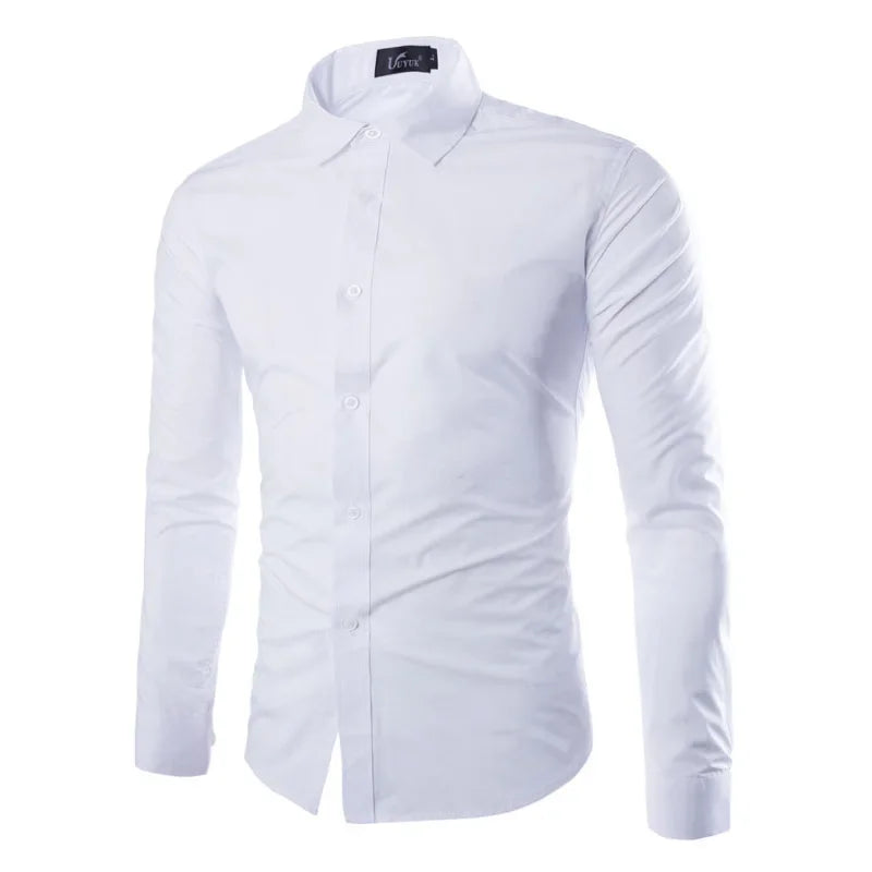 Slim Fit Mens Striped Shirts 2025 Long Sleeve Gray Male Striped Shirts Camisa Social Clothes Chemise Homme Camisas Para Hombre