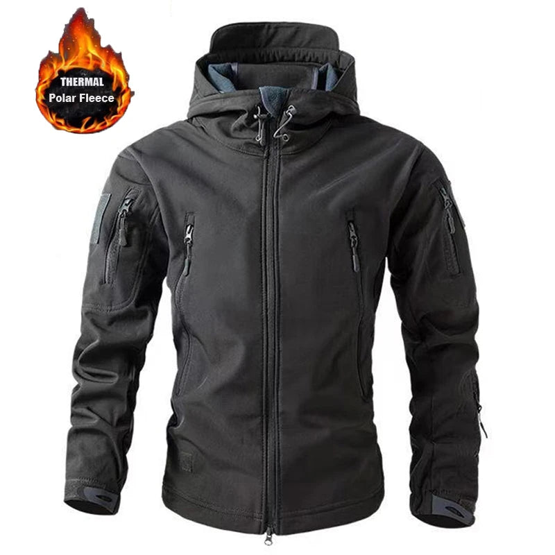 Chaqueta polar softshell para hombre, impermeable, cortavientos y térmica, tallas M-5XL